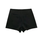 Front view of Black Vienna Shorts
