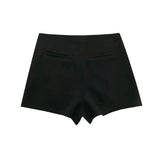 Front view of Black Vienna Shorts