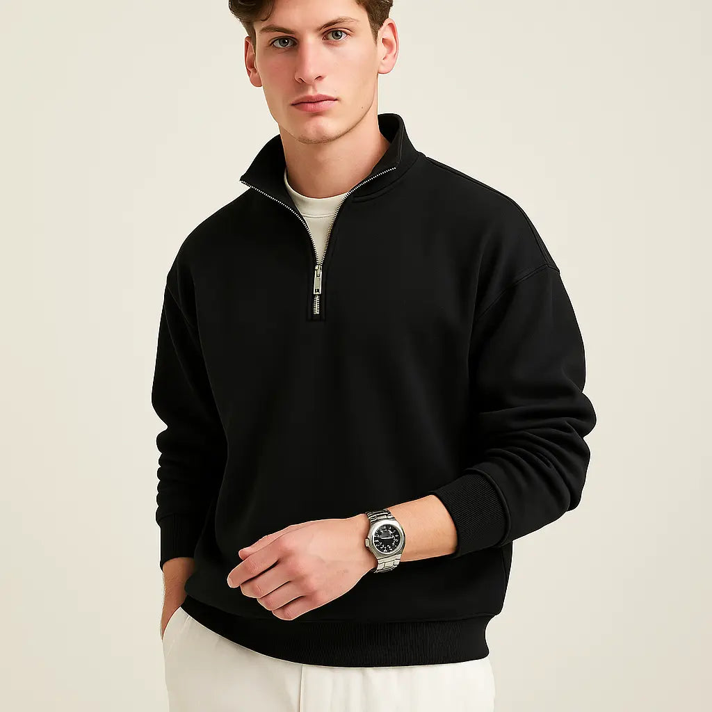 Vintage Half-Zip Collar shown in a lifestyle setting