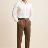 Vintage High-Waisted Slim Pants shown in a lifestyle setting, alternate view