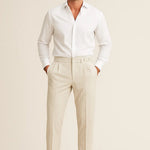 Vintage High-Waisted Slim Pants shown in a lifestyle setting, full length view