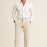 Vintage High-Waisted Slim Pants shown in a lifestyle setting, full length view