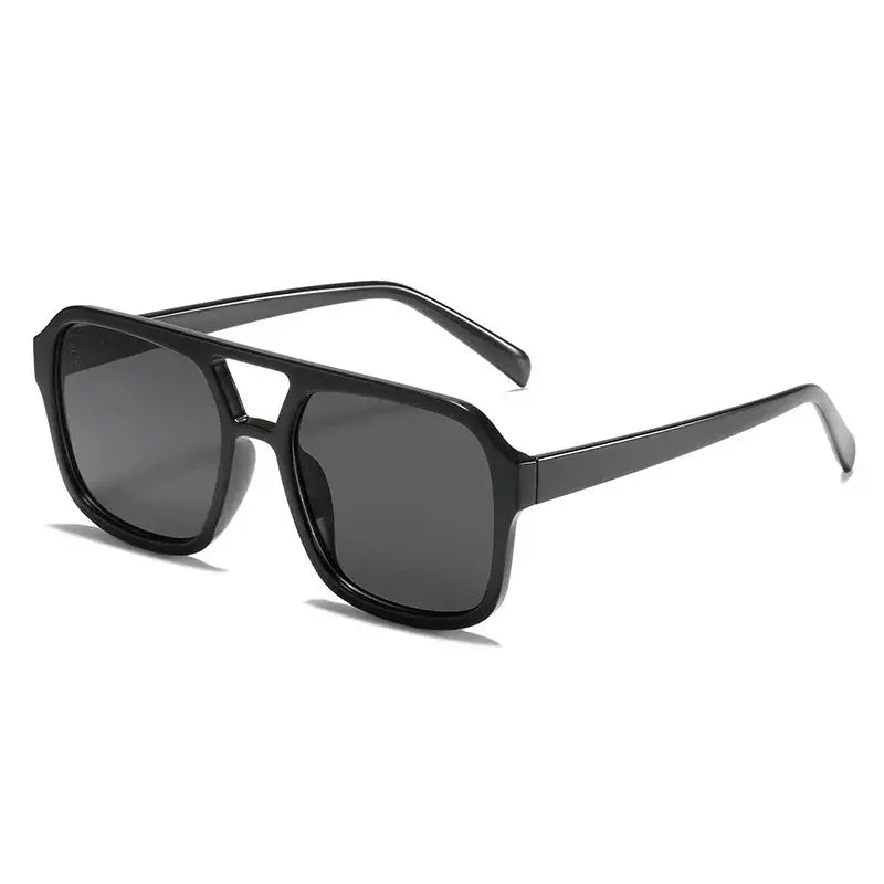 Three-quarter view of Vintage Square Sunglasses, opposite angle