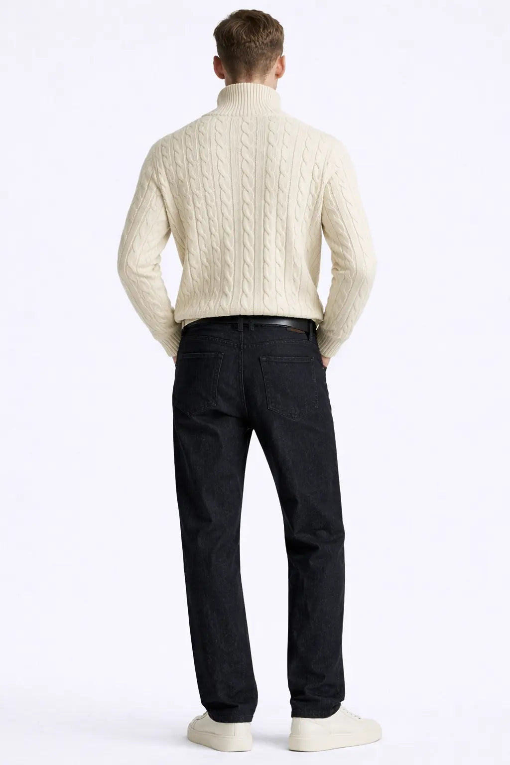 Back view of Vintage Turtleneck Sweater, alternate view