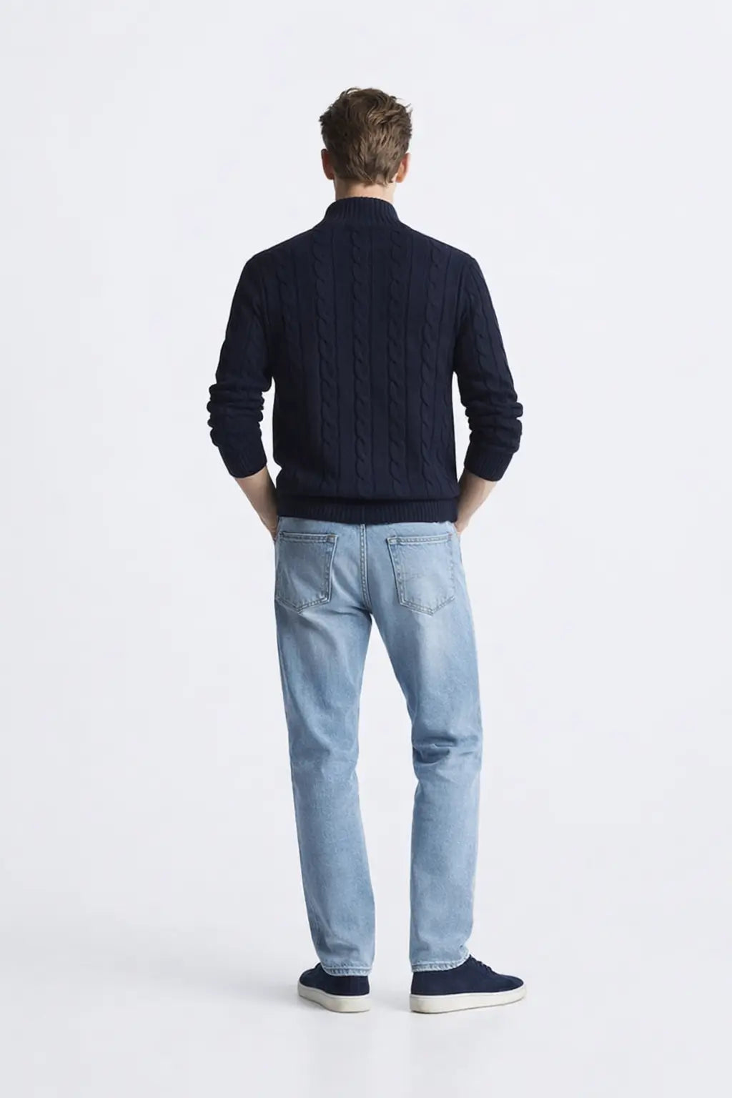 Back view of Vintage Turtleneck Sweater