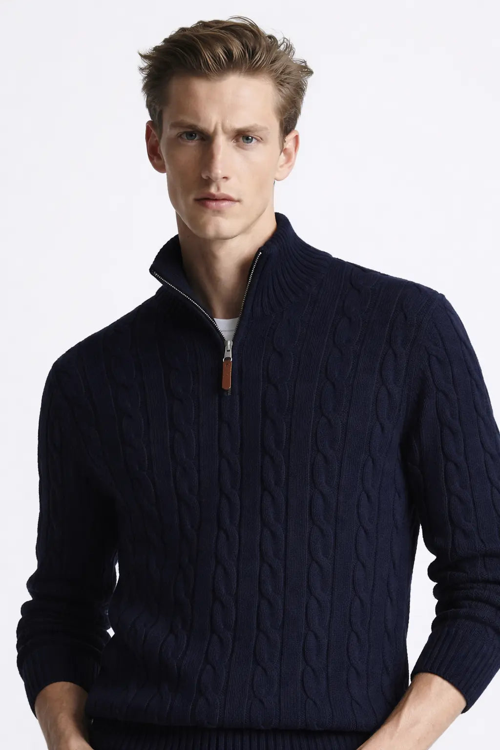 Vintage Turtleneck Sweater shown in a lifestyle setting, alternate view