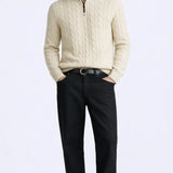 Vintage Turtleneck Sweater shown in a lifestyle setting, full length view