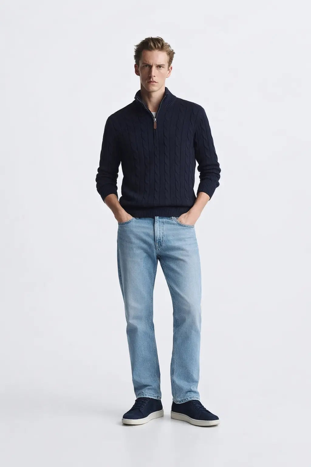 Vintage Turtleneck Sweater shown in a lifestyle setting
