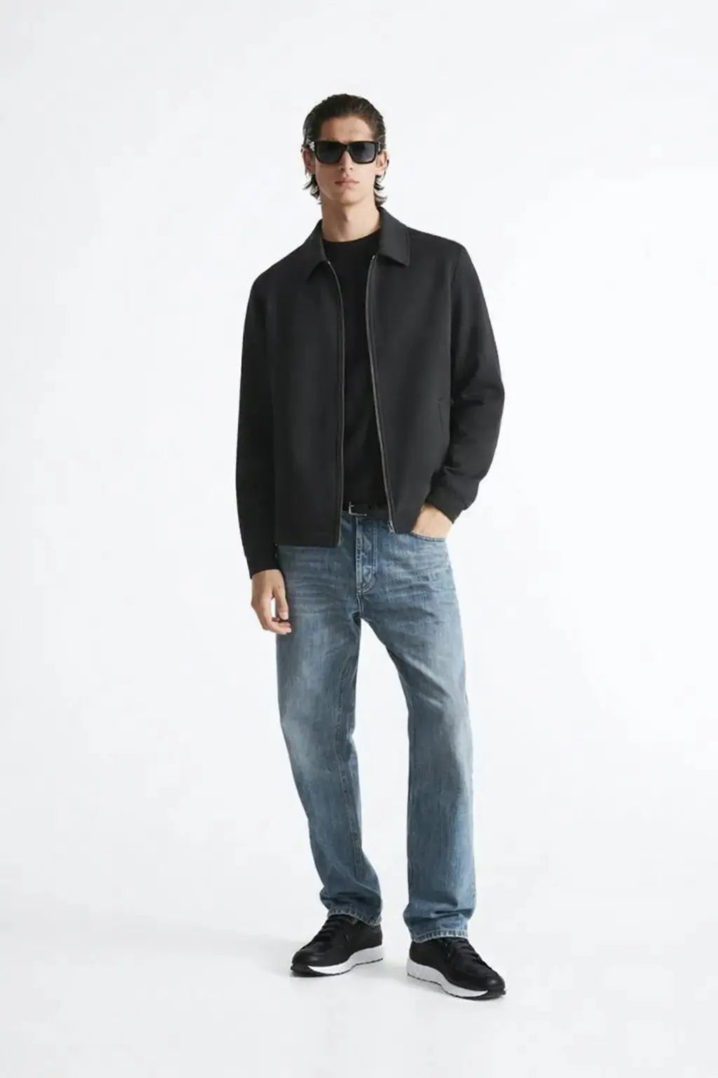 Virello Jacket shown in a lifestyle setting, full length view
