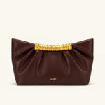 Front view of Burgundy Willow Clutch