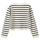 Back view of Yacht Striped Cardigan, alternate view
